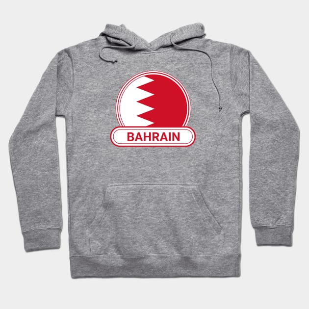 Bahrain Country Badge - Bahrain Flag Hoodie by Yesteeyear